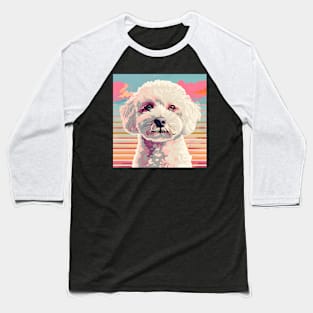 Bichon Frise in 70's Baseball T-Shirt